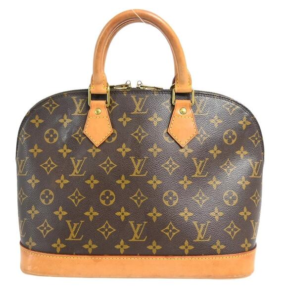 Louis Vuitton Alma Handbag PM Brown Canvas/Leather BA0937 w/dustbag - Picture 1 of 9